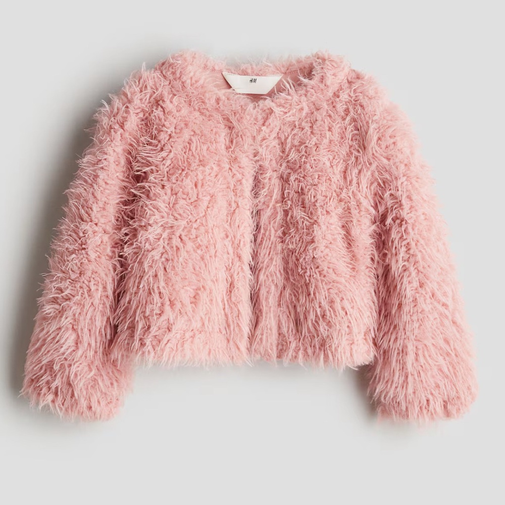 H&M Girl’s Pink Fluffy Cardigan